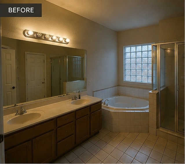 Whole-home remodel in Tampa — primary bathroom before renovation